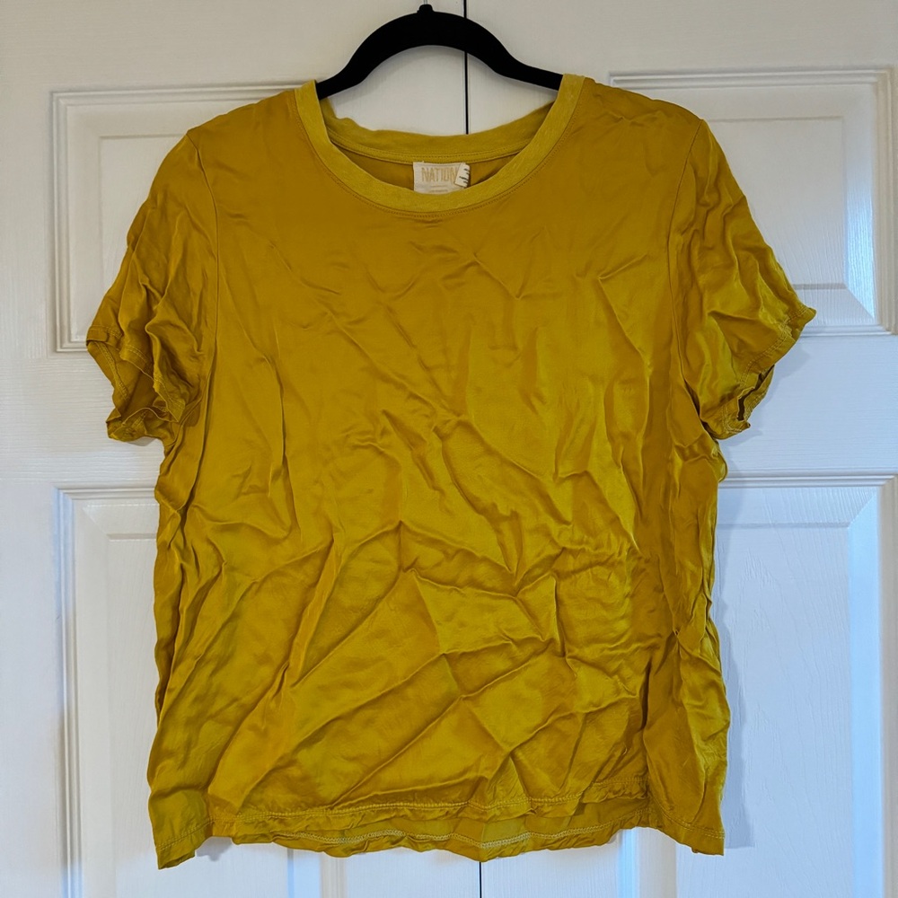 Nation LTD Gold Boxy Relaxed T-Shirt